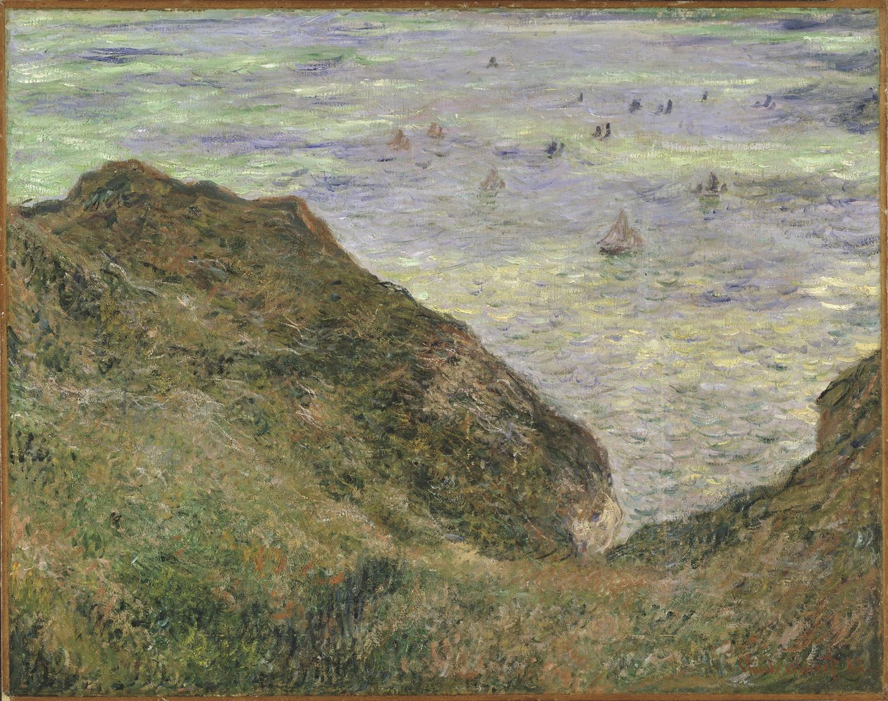 Sur la falaise a Pourville - على الجرف في بورفيل - مونيه ، كلود (1840-1926) - 1882 - زيت على قماش - 64 × 82 - المتحف الوطني ستوكهولم بواسطة كلود مونيه