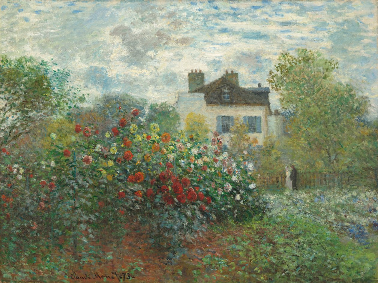 حديقة الفنان في Argenteuil زاوية الحديقة مع Dahlias ، 1873. بواسطة كلود مونيه