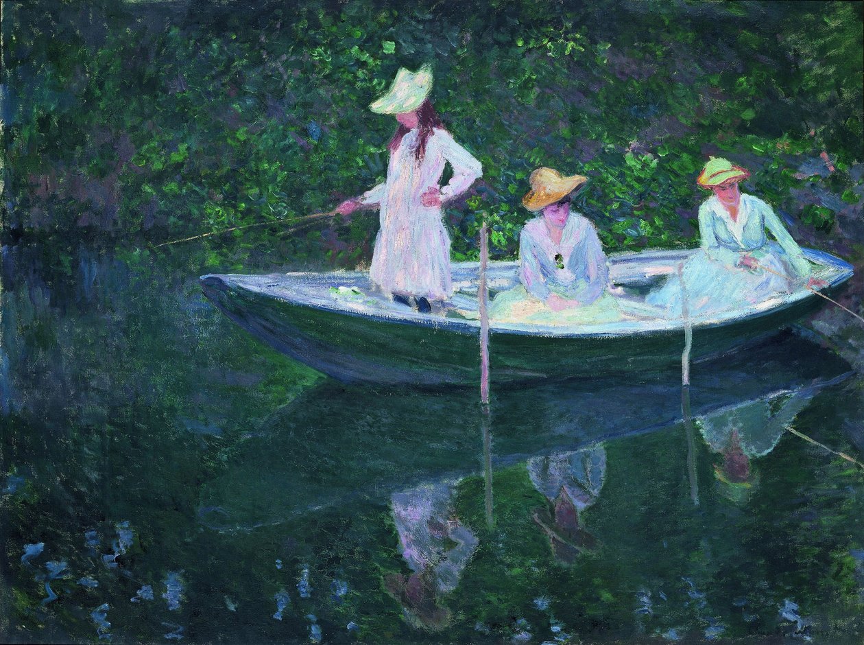 القارب في Giverny En norvégienne بواسطة كلود مونيه