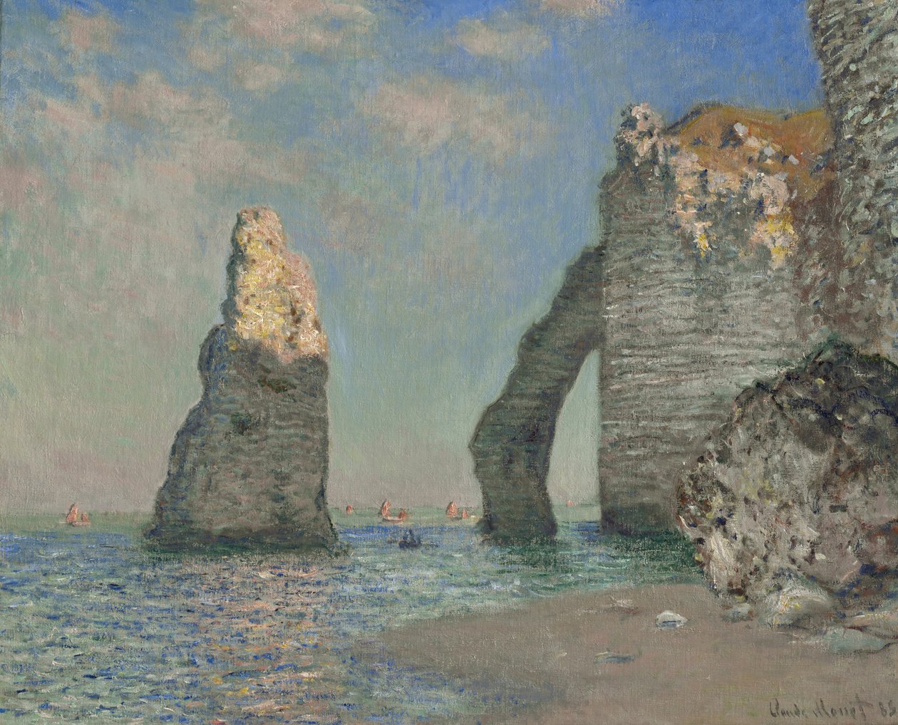 The Cliffs at Etretat ، 1885 بواسطة كلود مونيه