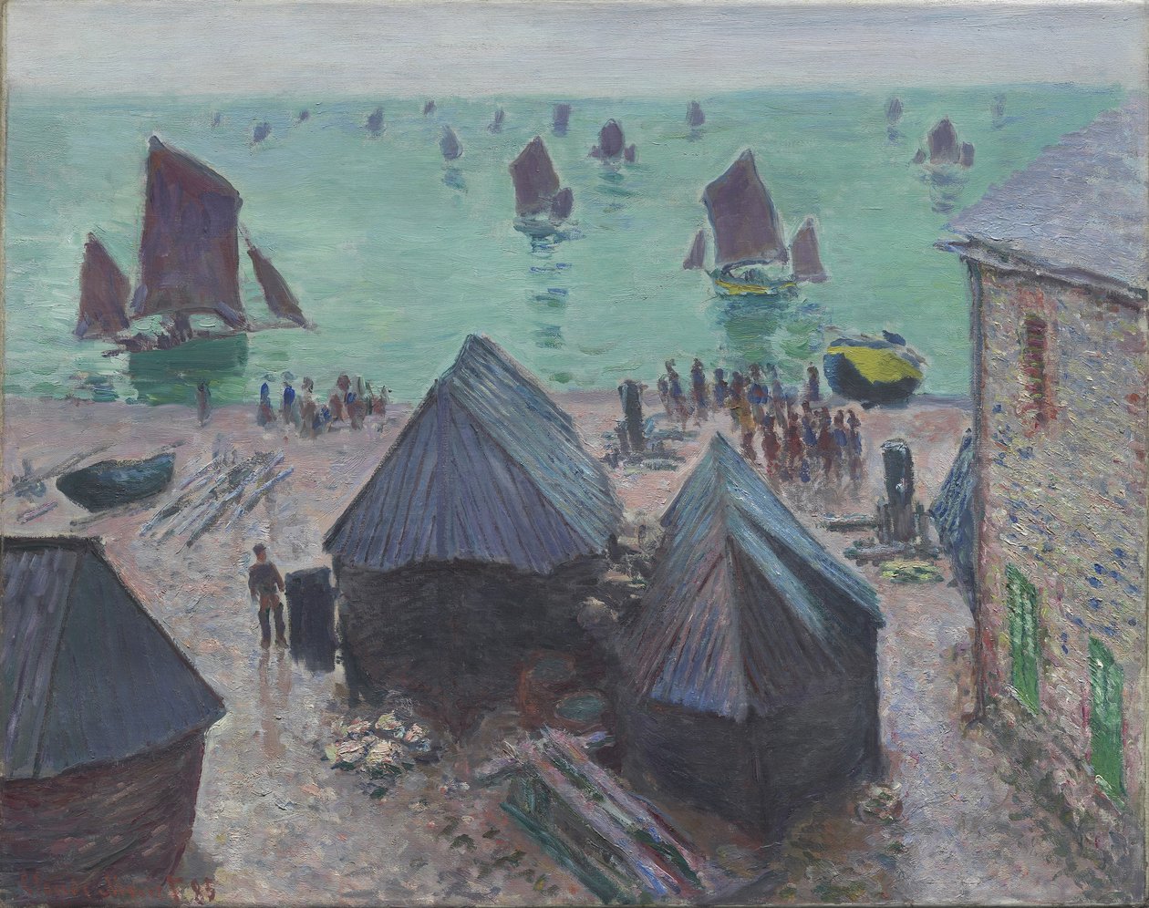 رحيل القوارب ، Étretat ، 1885 بواسطة كلود مونيه