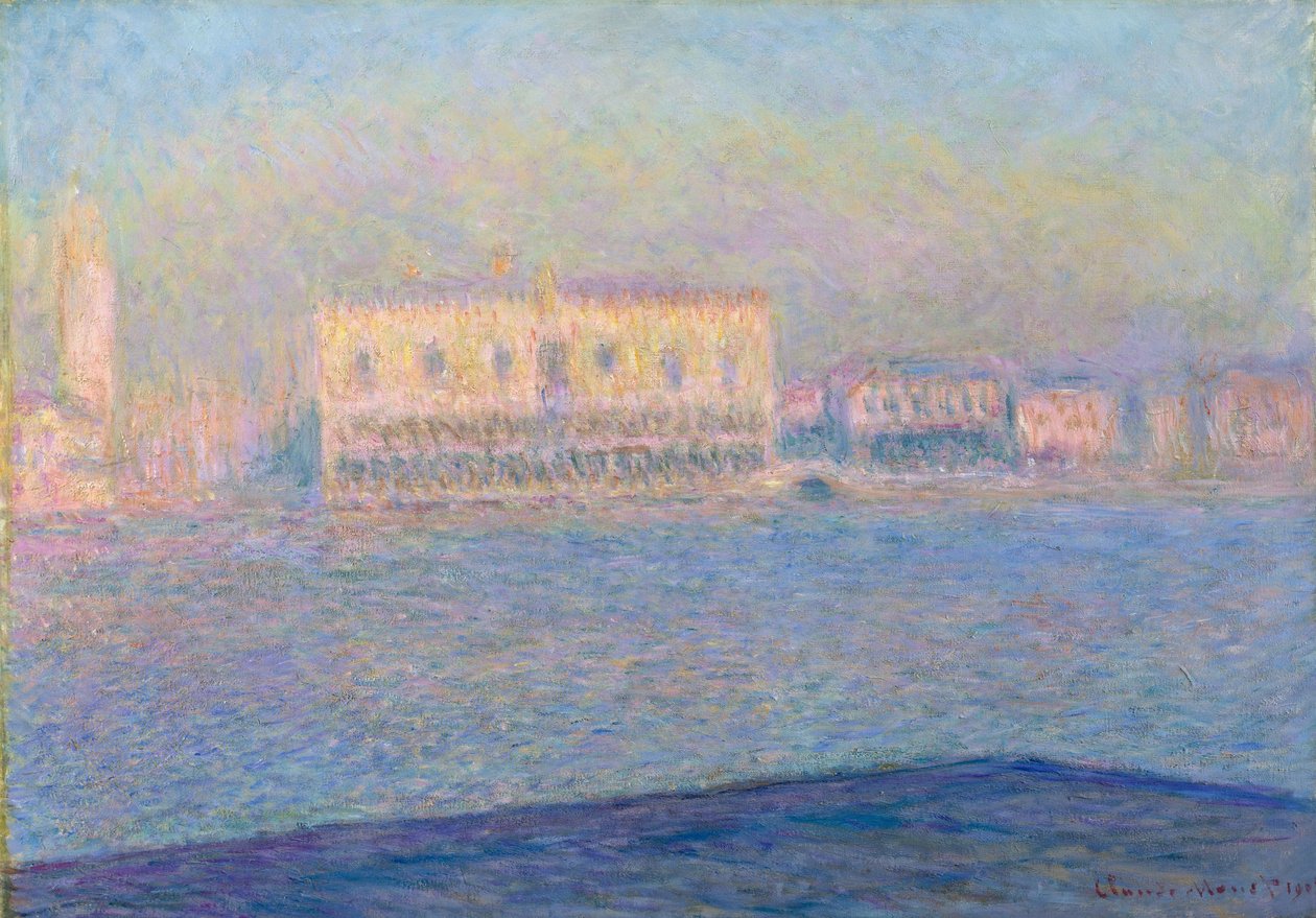The Doges Palace Seen from San Giorgio Maggiore، 1908 بواسطة كلود مونيه