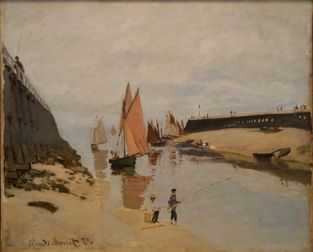 المرفأ في تروفيل - رسم لكلود مونيه (1840-1926) - 1870 - زيت على قماش - 54x65.7 - متحف Szepmuveszeti ، بودابست بواسطة كلود مونيه
