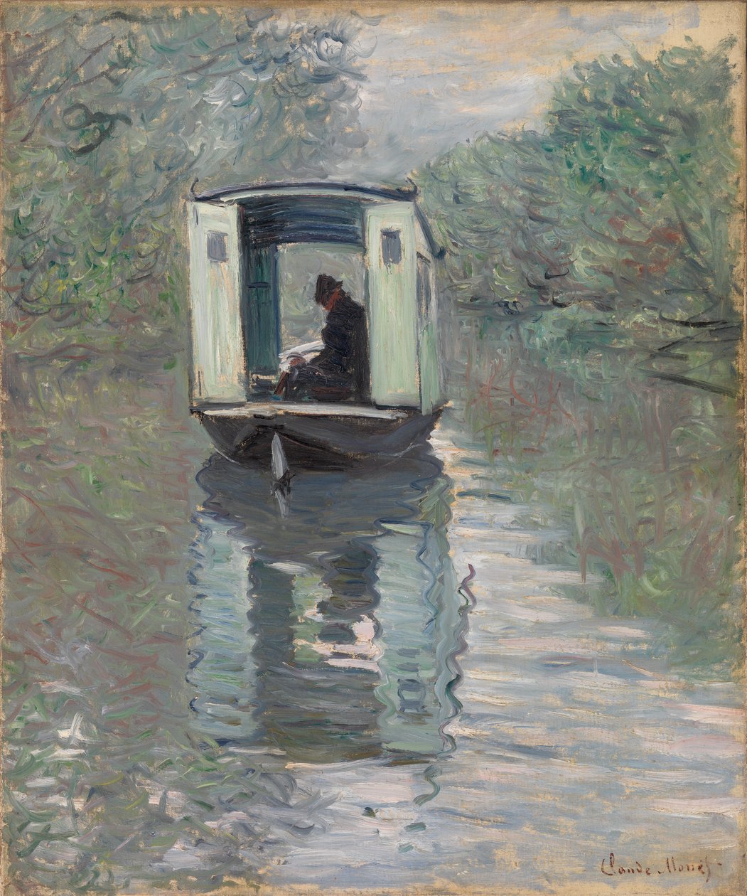 The Studio Boat (Le Bateau-atelier) بواسطة كلود مونيه