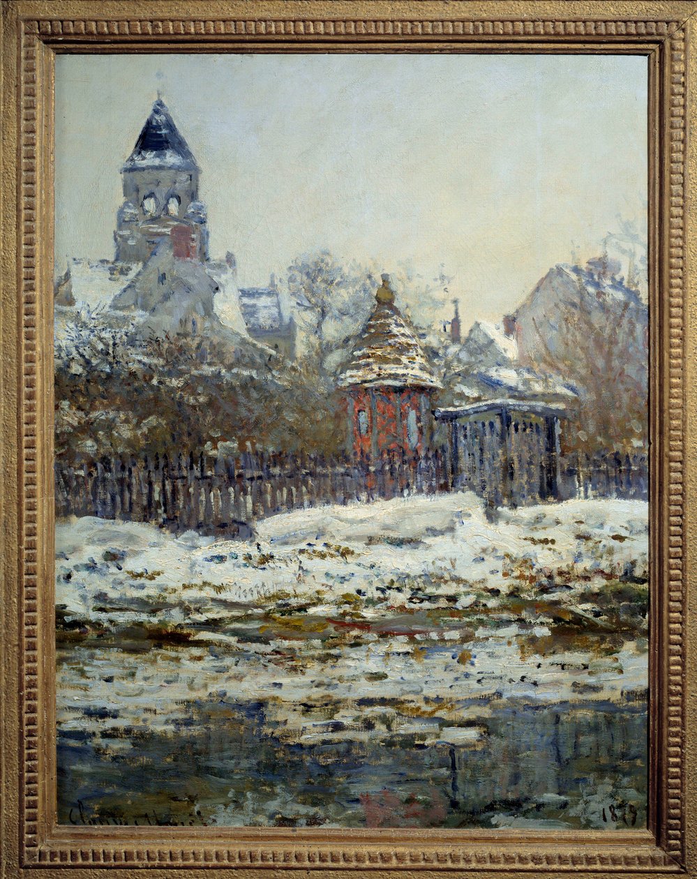 كنيسة Vetheuil. لوحة لكلود مونيه (1840-1926) بواسطة كلود مونيه