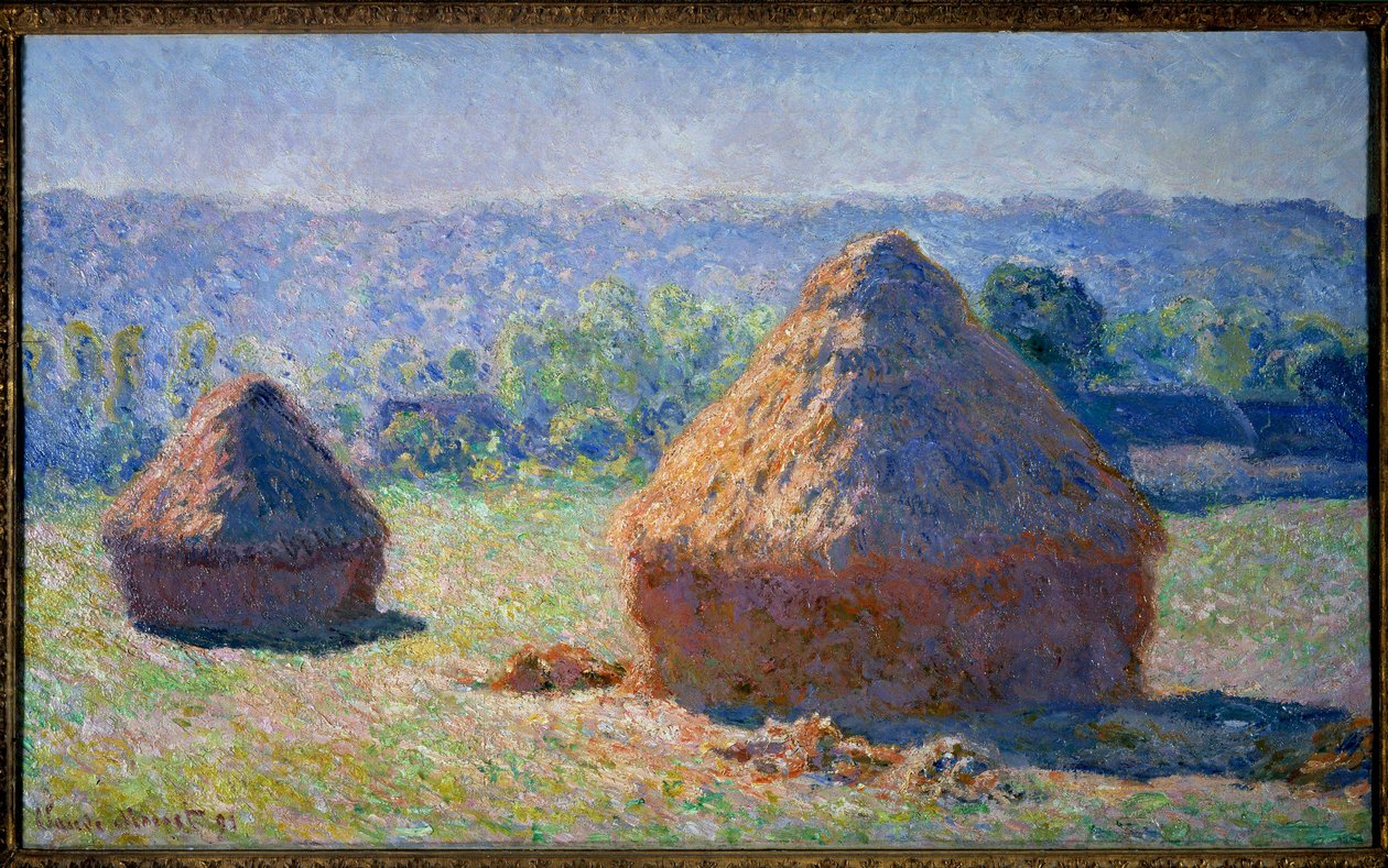 العجلات ، نهاية الصيف في جيفرني لوحة لكلود مونيه (1840-1926) 1891 خافت. 0،6x1 م باريس ، متحف دورسيه بواسطة كلود مونيه