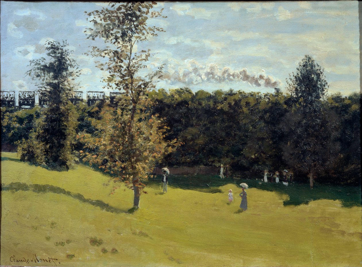 Train in the Countryside، CA 1870 (زيت على قماش) بواسطة كلود مونيه