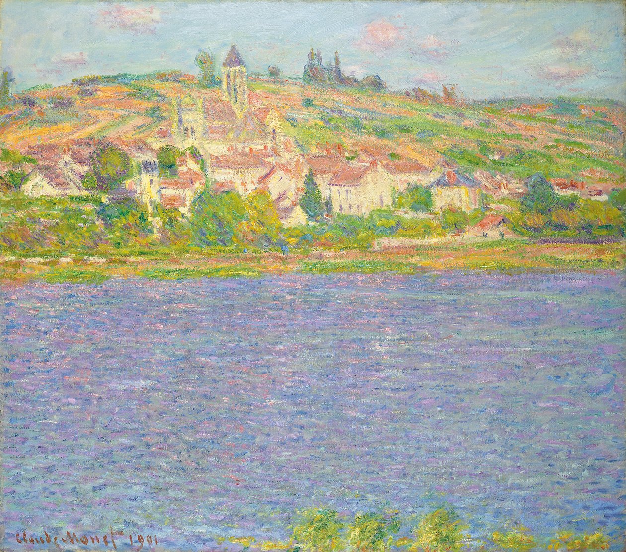 Vetheuil في الشمس ؛ Vetheuil ، effet de Soleil ، 1901 بواسطة كلود مونيه