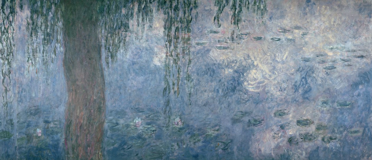 Waterlilies: صباح مع الصفصاف يبكي ، 1914-18 (القسم الأيمن) بواسطة كلود مونيه
