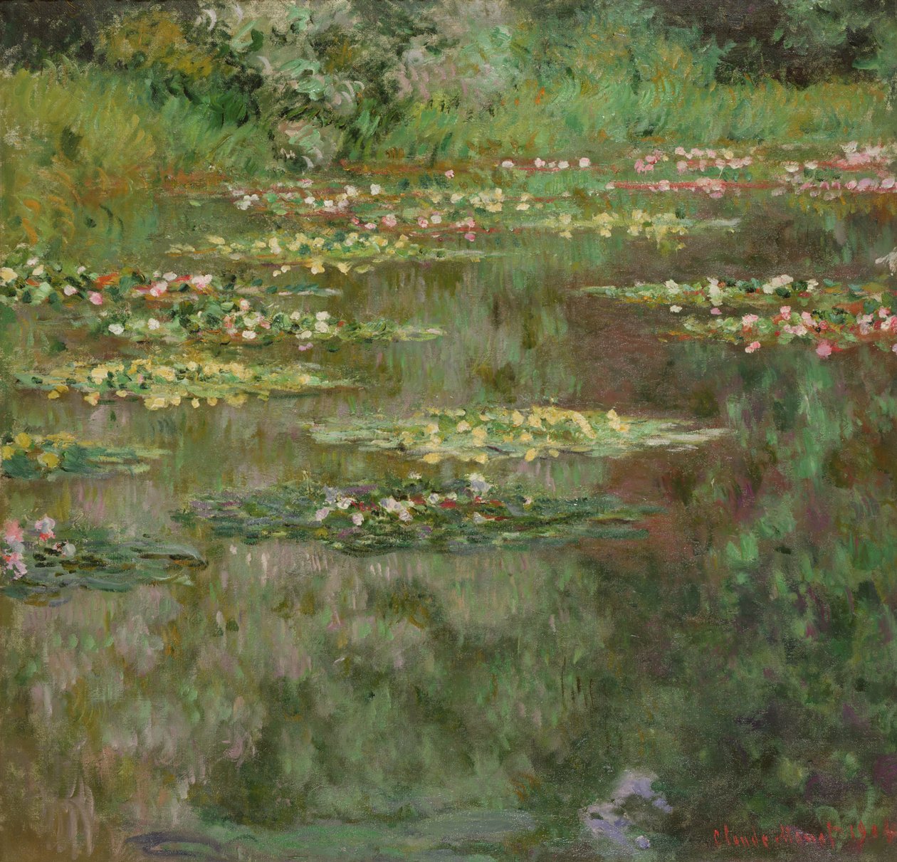 زنابق الماء أو بركة زنبق الماء (Nymphéas) 1904 (زيت على قماش) بواسطة كلود مونيه