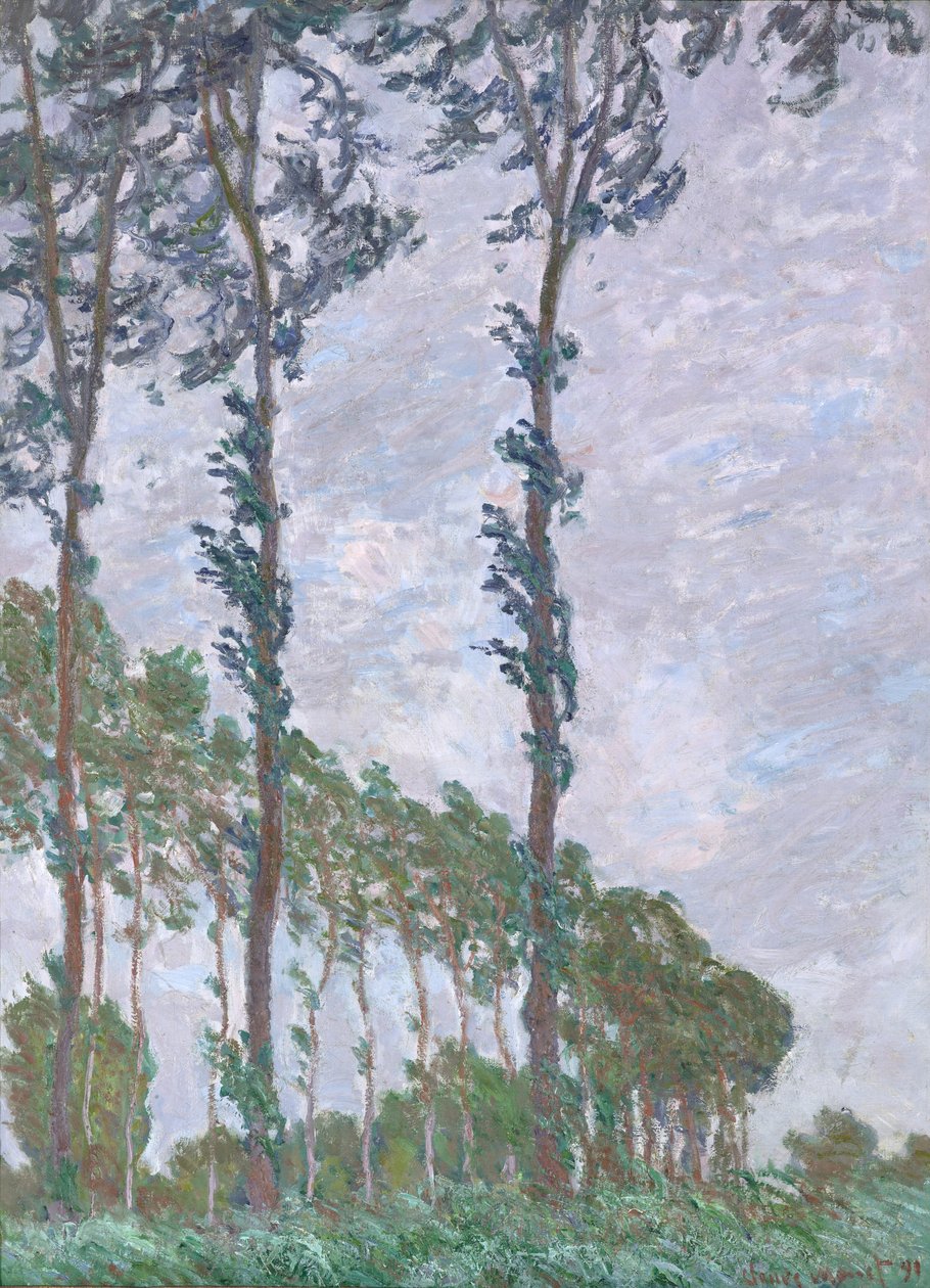 تأثير الرياح ، سلسلة Poplars ، 1891 بواسطة كلود مونيه