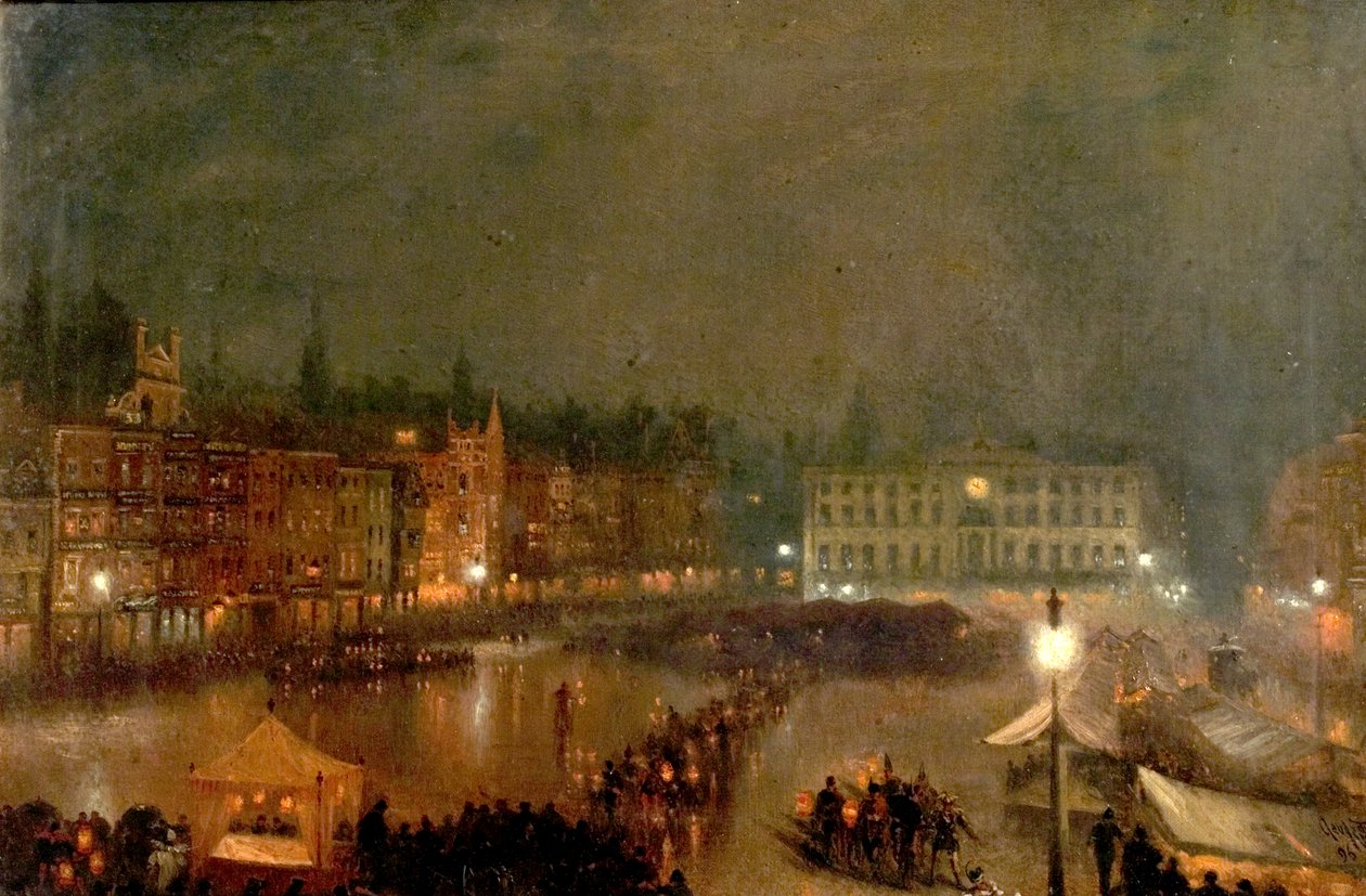وشم Torchlight لبنادق روبن هود ، سوق نوتنغهام ، 1896 بواسطة كلود تي ستانفيلد مور