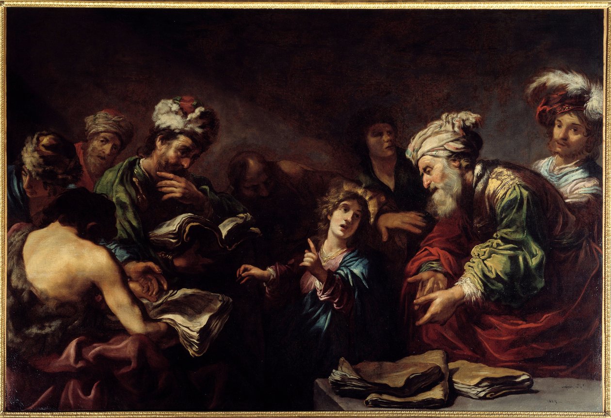 يسوع بين الأطباء. لوحة لكلود فيجنون (1593-1670) بواسطة كلود فيجنون