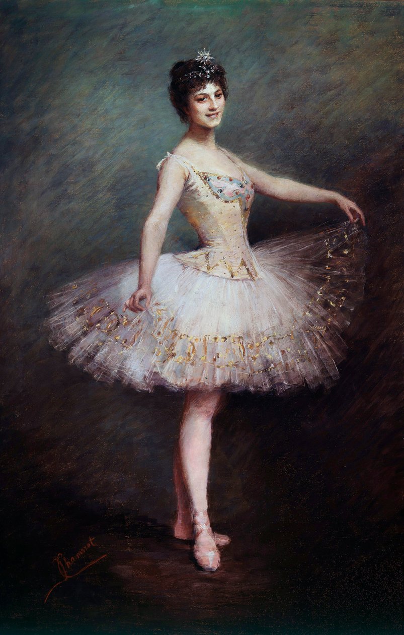 صورة لكارلوتا زامبيلي (1875-1968)، راقصة وتربوية إيطالية، رسم لكلودي شاميروت فياردوت (القرن التاسع عشر). 1897 باريس، مكتبة الأوبرا بواسطة كلوديا فياردوت