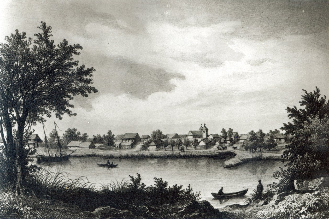 فالديفيا ، من "تاريخ تشيلي" منقوش بواسطة H. Wander-Burch ، 1836 بواسطة كلاوديو جاي