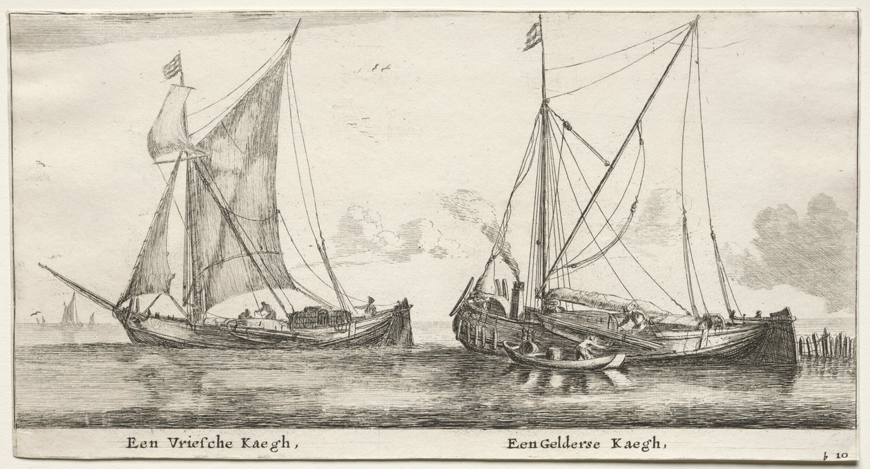 سفن ومناظر مختلفة لأمستردام (Verscheÿde Ships and Gesichten van Amstelredam) ، الجزء الثاني: فريزيان بيلاندر. جيلديرلاند بيلاندر بواسطة كليمنت دي جونغهي