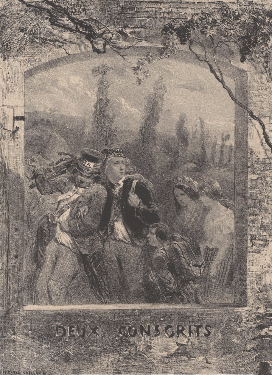 اثنان من المجندين ، كاليفورنيا. 1830-70. بواسطة سيليستين نانتويل