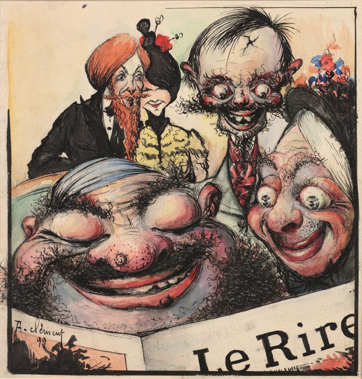 تصميم غلاف مجلة Le Rire ، 1896. بواسطة كليمان روشيل