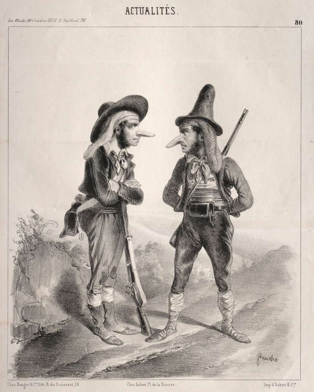أخبار: متمرد! ... لا شيئ! سيصبح ذلك لطيفًا! ... ، 1841. بواسطة كليمنت بروش