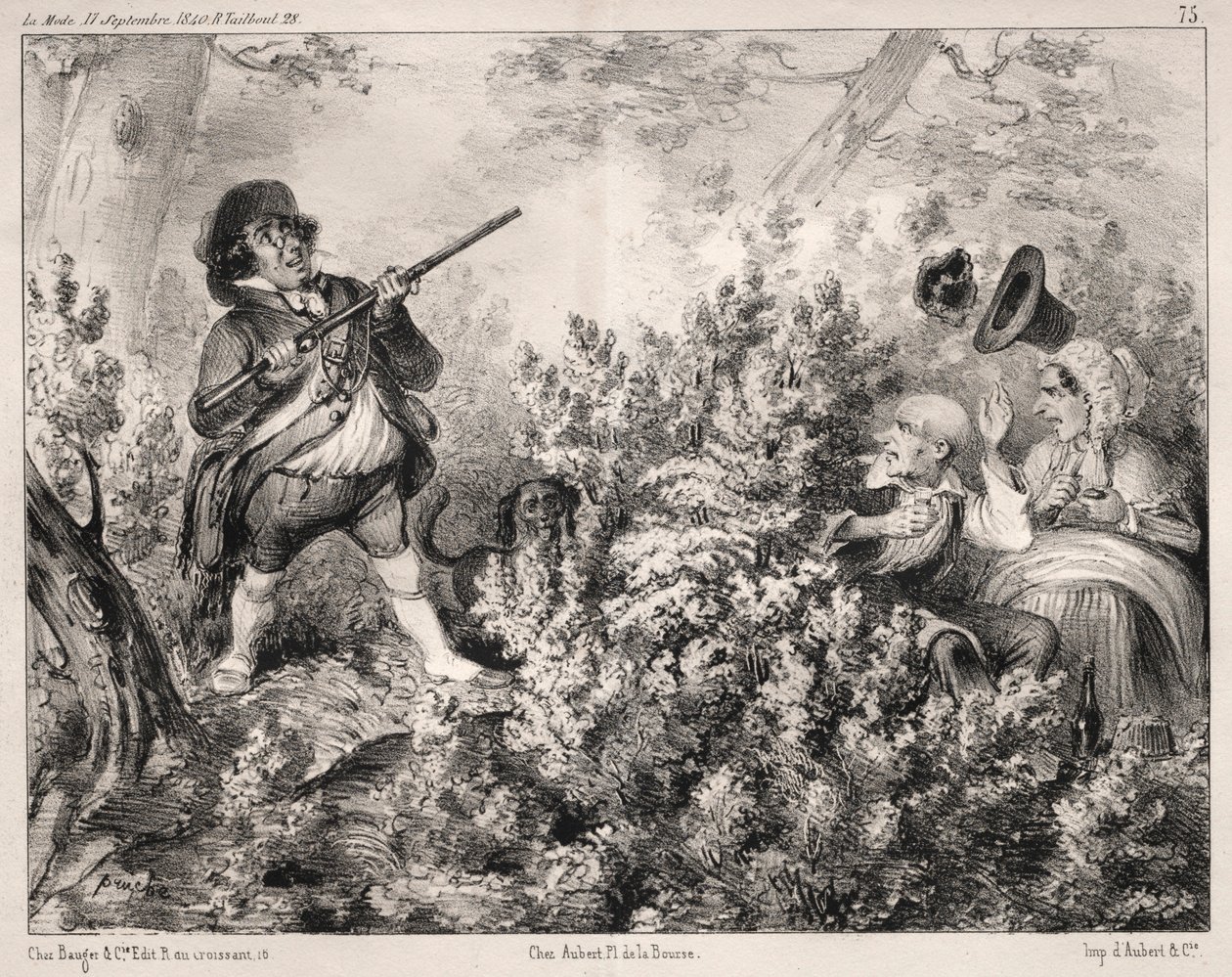 الأخبار: افتتاح الصيد ، 1840. بواسطة كليمنت بروش