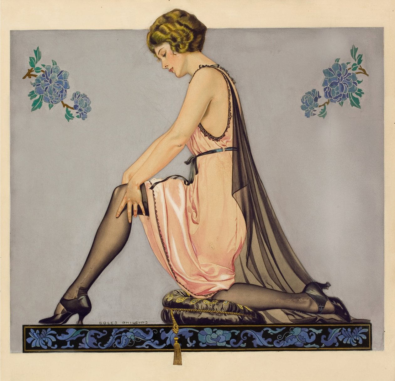رسم توضيحي لكتيب شركة Holeproof Hosiery ، 1922. بواسطة كولز فيليبس