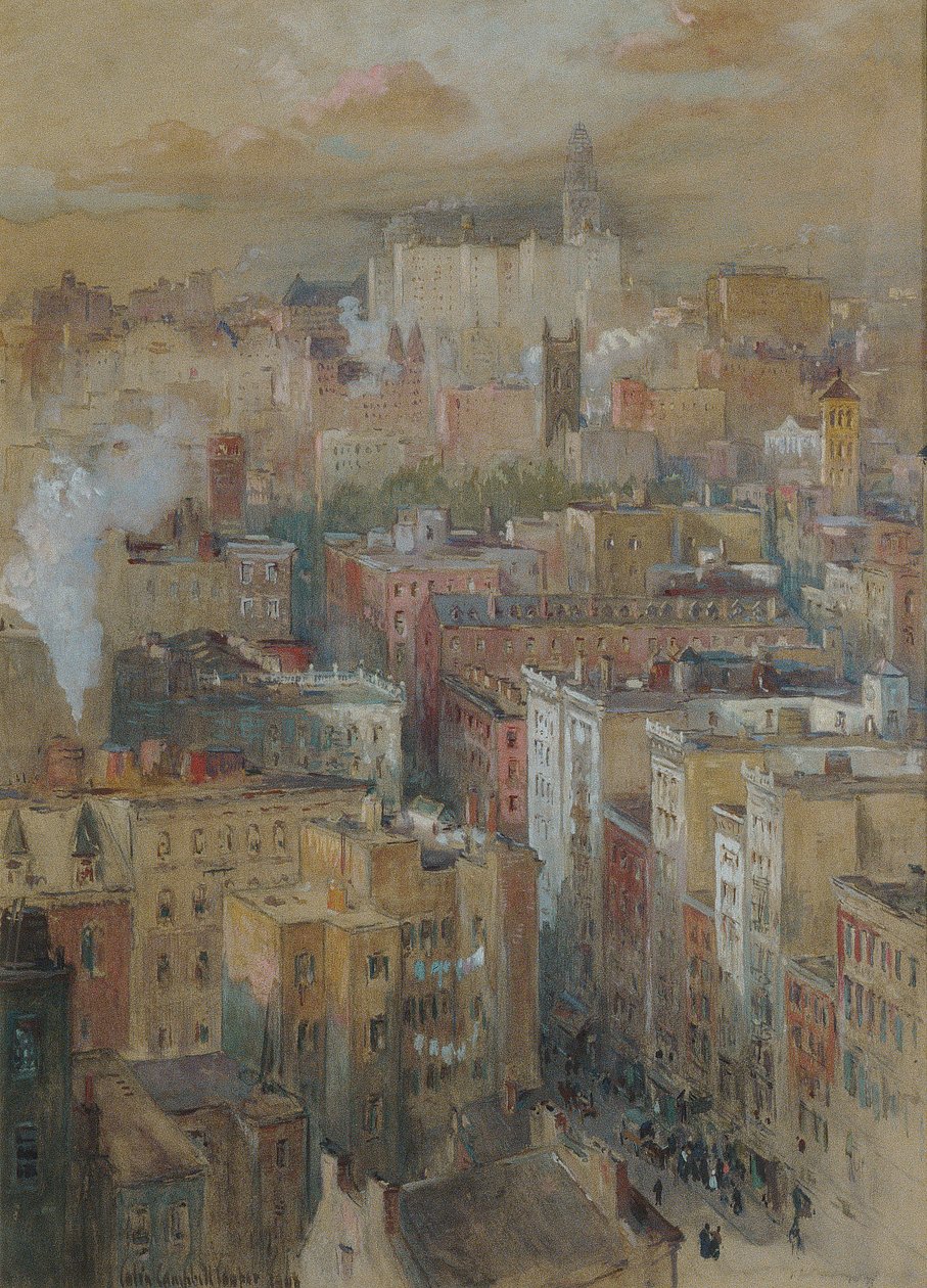 منظر لمدينة نيويورك ، ج .1910 بواسطة كولين كامبل كوبر