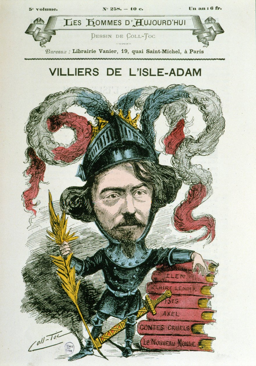 Auguste Villiers de L'Isle Adam (جزيرة آدم) (1838-1889) - بقلم كول توك ، في "" رجال اليوم " بواسطة كول توك