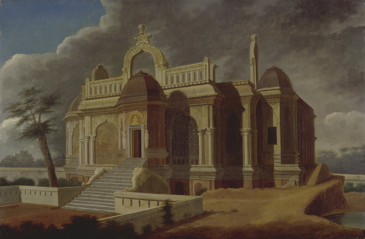 ضريح مع الفيلة الحجرية ، 1788 بواسطة العقيد فرانسيس سوين وارد