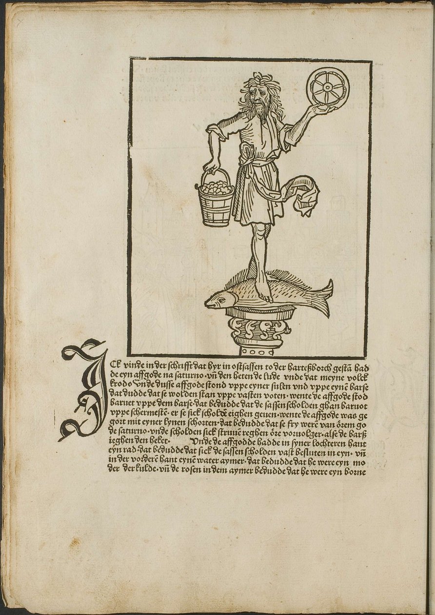 رسم توضيحي من incunabulum: Cronecken der Sassen (سجلات ساكسونيا) بواسطة كونراد رسول