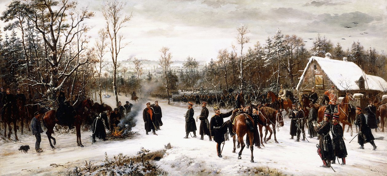 وصول الأمير فريدريك تشارلز في ساحة معركة فيونفيل ، 1876 بواسطة كونراد فرايبرج
