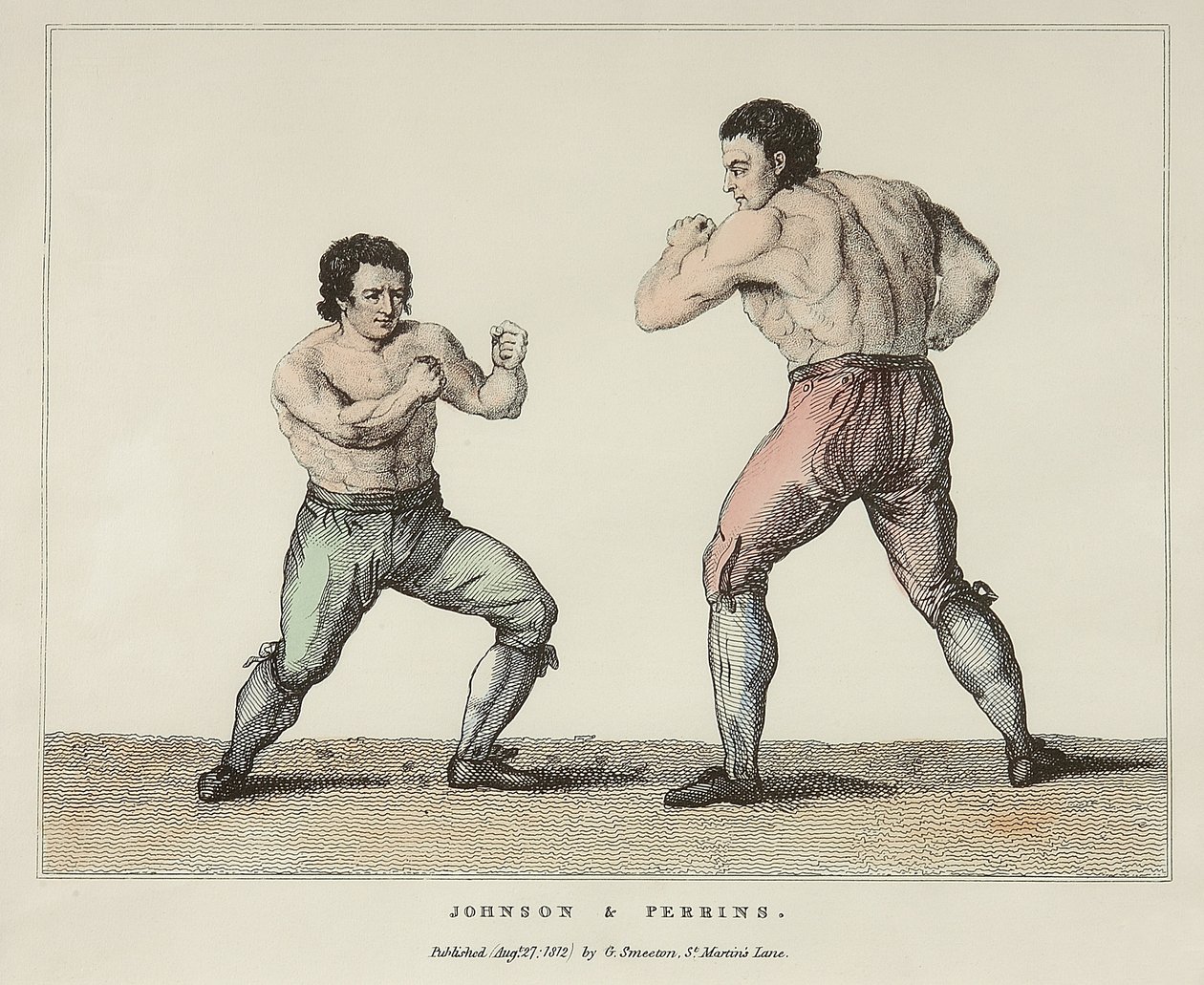 Johnson & Perrin (coloured engraving) بواسطة كونراد مارتن (بعد) ميتز