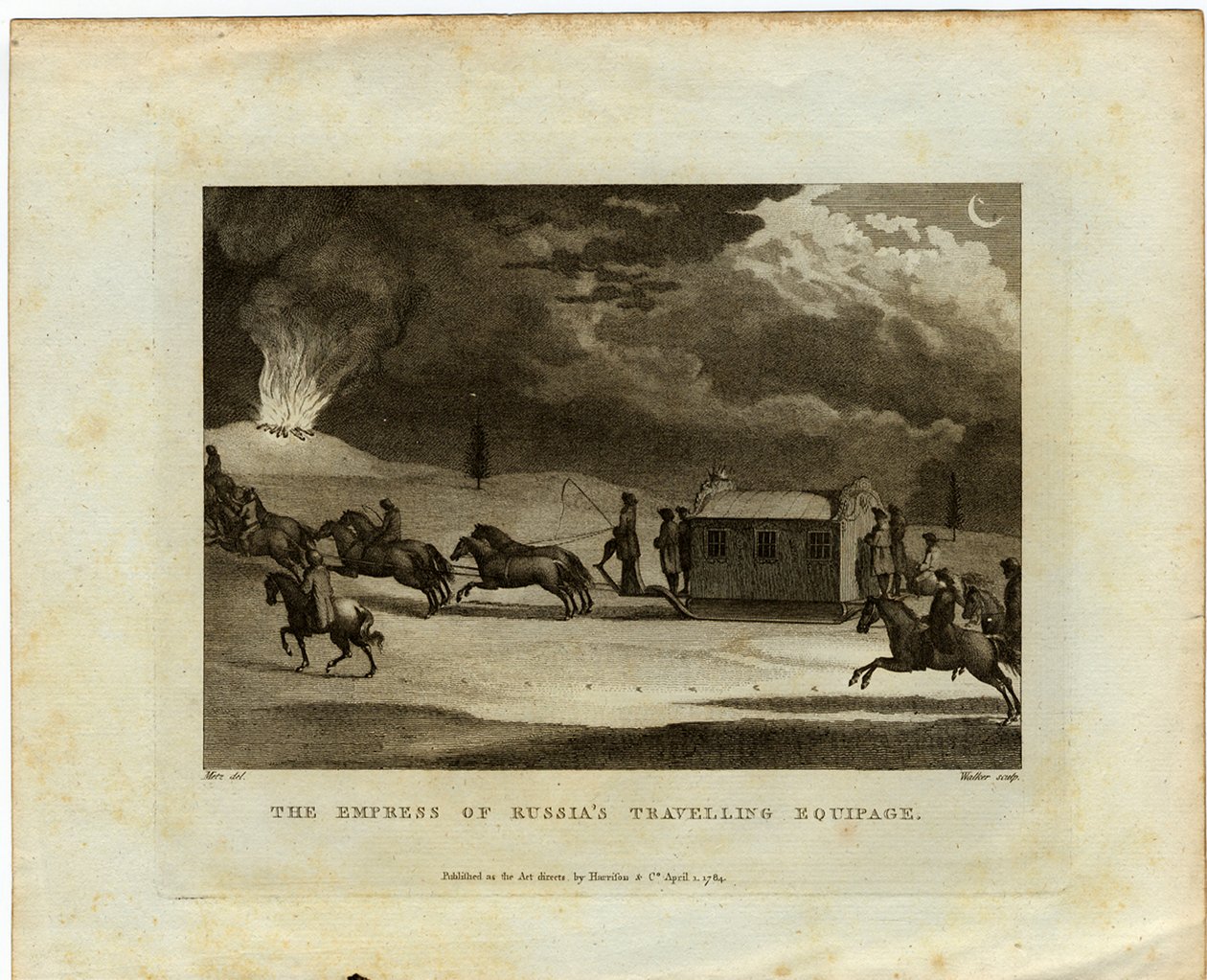 إمبراطورة روسيا السفر عبر البلاد ، 1784 بواسطة كونراد مارتن ميتز
