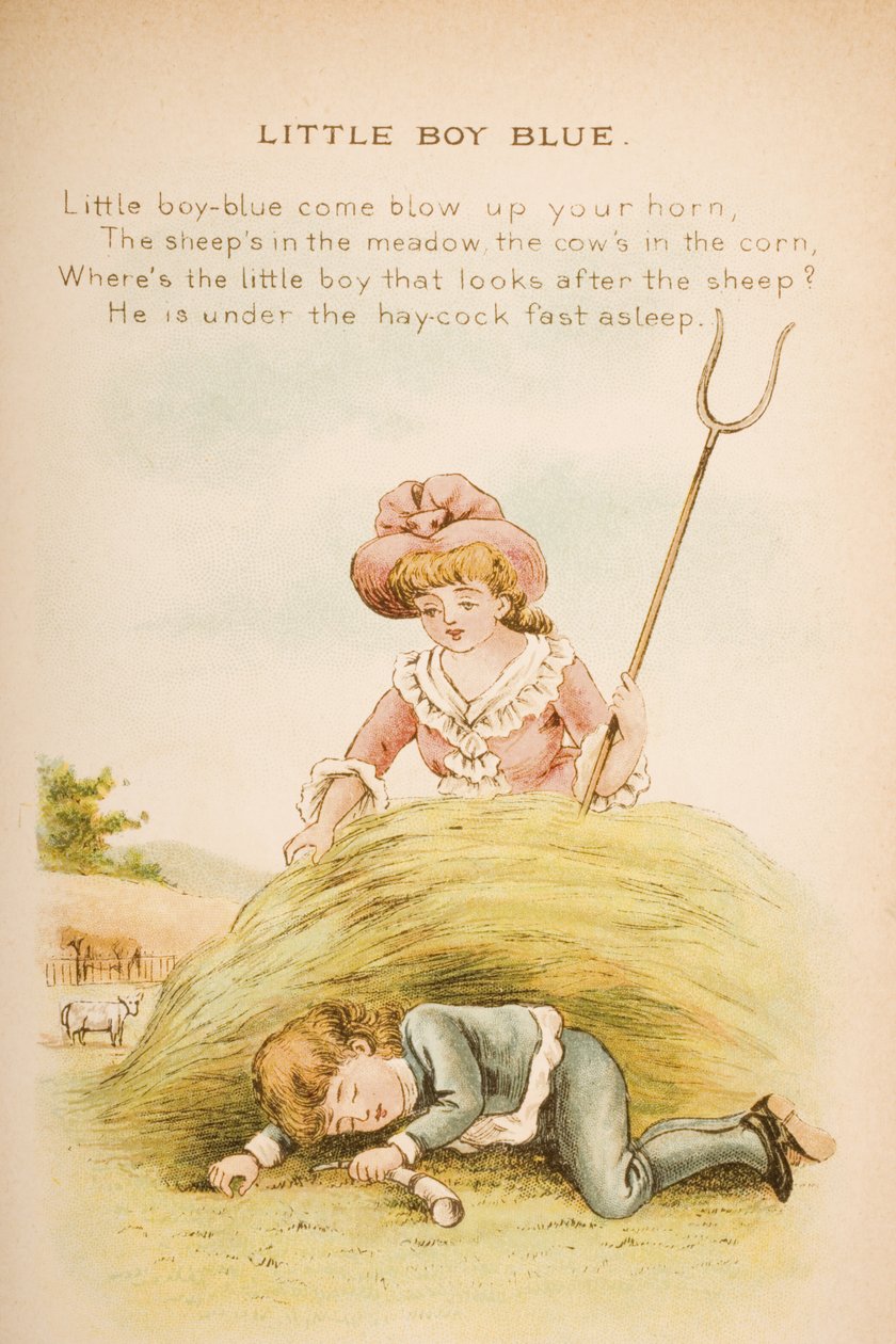 Little Boy Blue ، من "Old Mother Goose&39;s Rhymes and Tales" ، نشرته شركة Frederick Warne und Co. ، c.1890s (chromolitho) بواسطة كونستانس هاسليوود