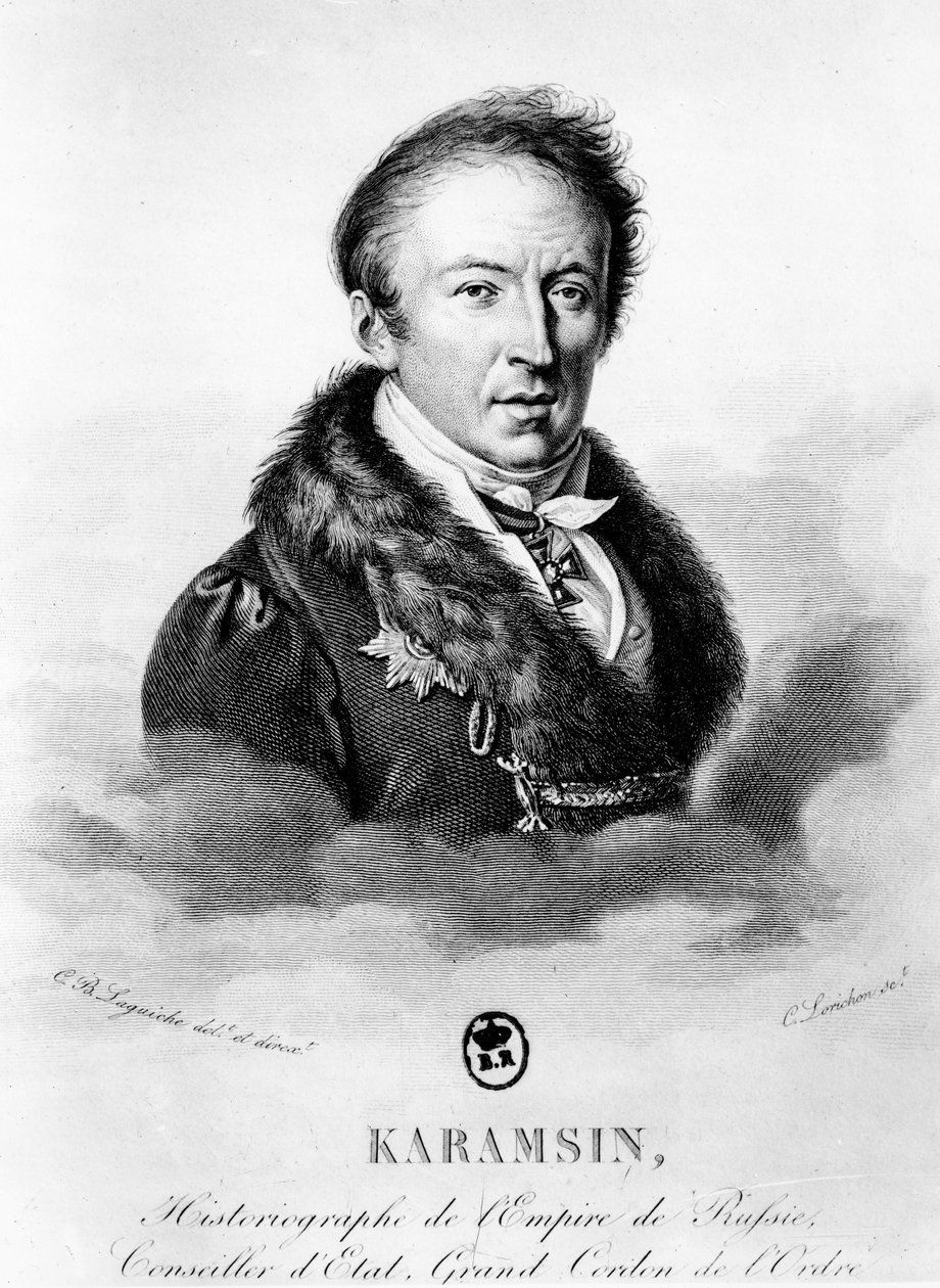 صورة لنيكولاي ميخائيلوفيتش كارامزين (1766-1826) بواسطة كونستانت لويس أنطوان لوريتشون