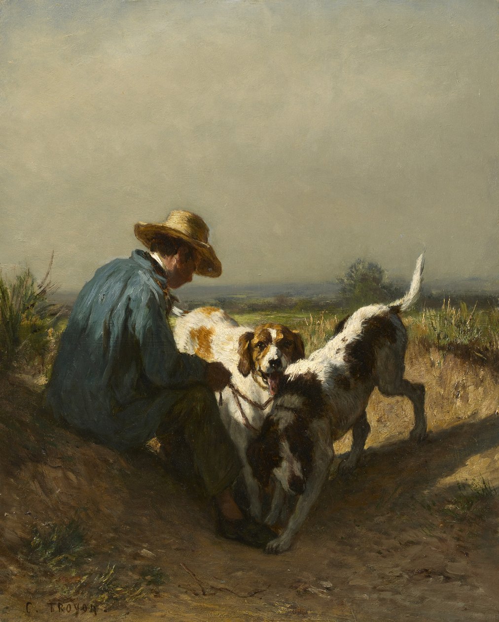 The Gamekeeper ، 1850s بواسطة ثابت اميل ترويون