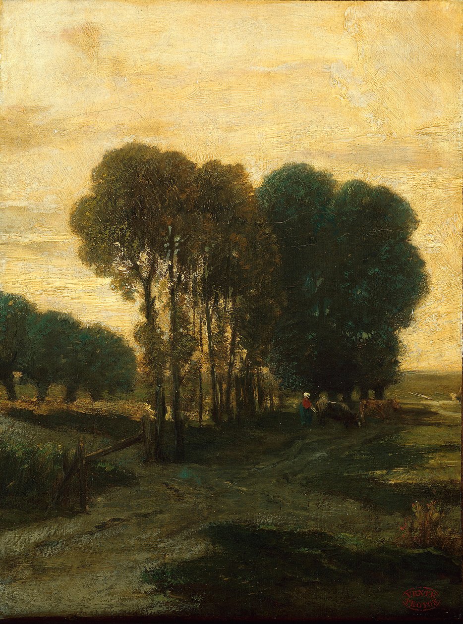 مجموعة من الأشجار ، ج. 1860. بواسطة ترويون المستمر