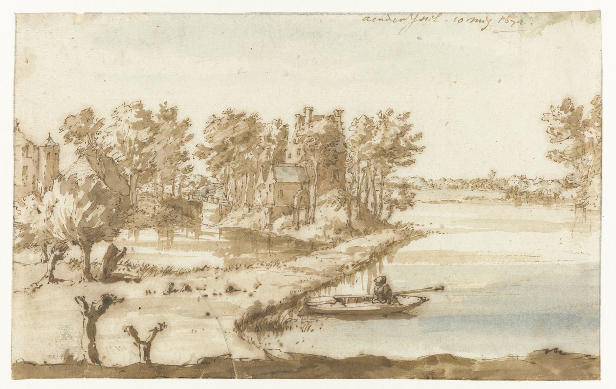 استطلاع قديم بالقرب من Wilp aan de IJssel Aen den Yssel (العنوان على الكائن) بواسطة قسطنطين هيغنز (الثاني)