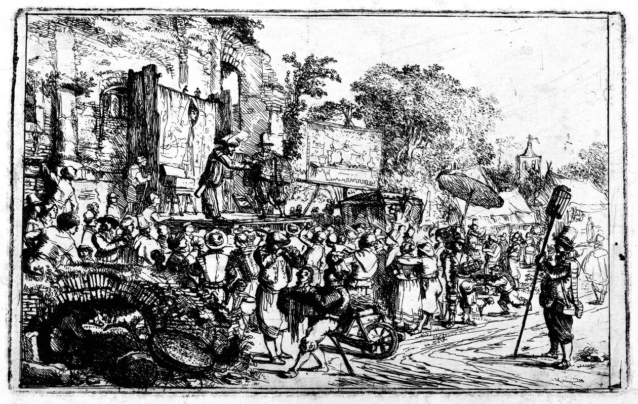 معرض ريفي مع شارلاتين ، 1640-80 بواسطة قسطنطين دانيال فان رينيسي