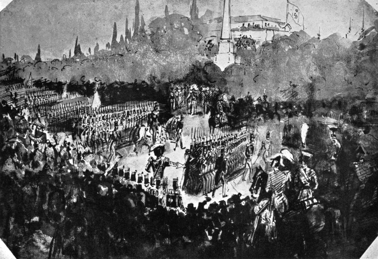 مراجعة في مدريد ، 1930. بواسطة قسطنطين الرجال