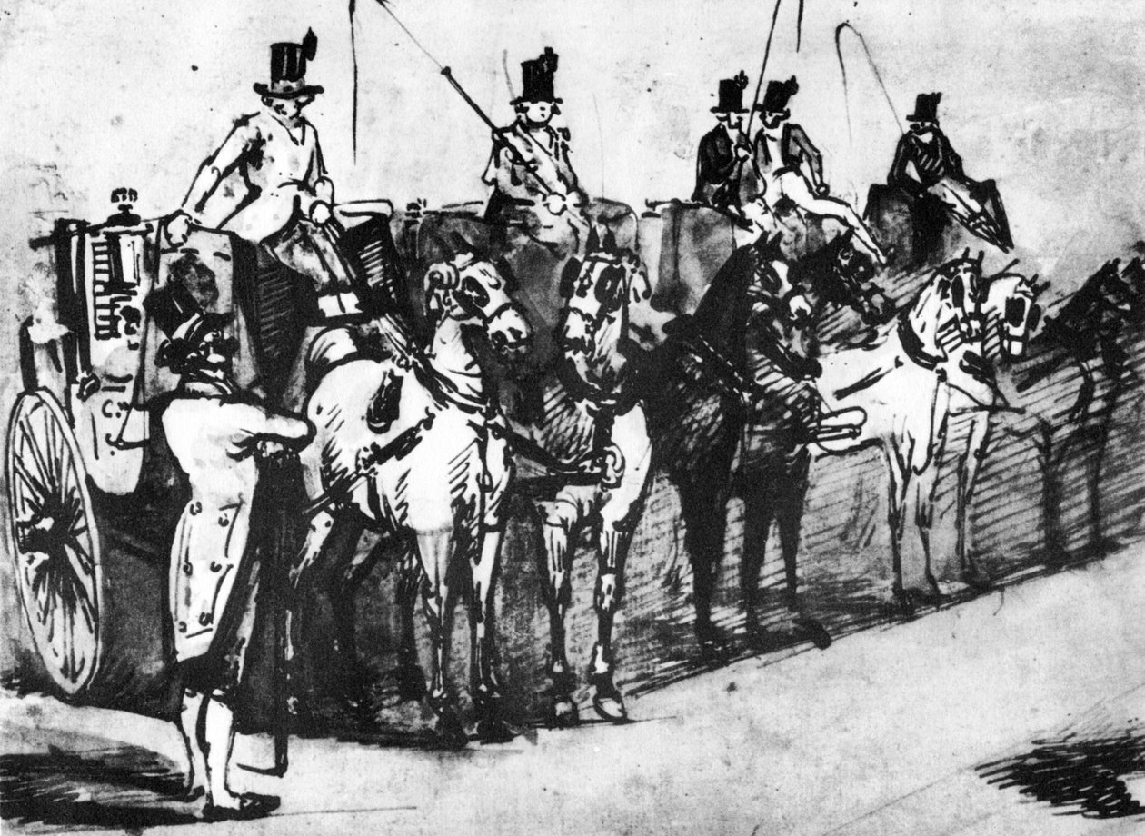 عربات انتظار ، القرن التاسع عشر ، 1930 بواسطة قسطنطين الرجال