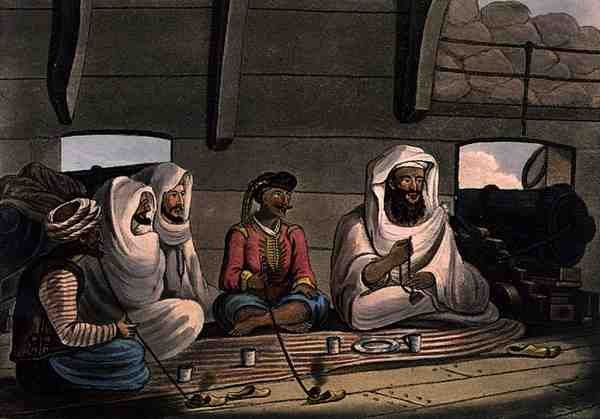Moors on Board the Swiftsure ، نقش بواسطة جوزيف قسطنطين ستادلر (من 1780 إلى 1812) نشره آي. وايت ، لندن بواسطة كوبر (بعد) ويليامز