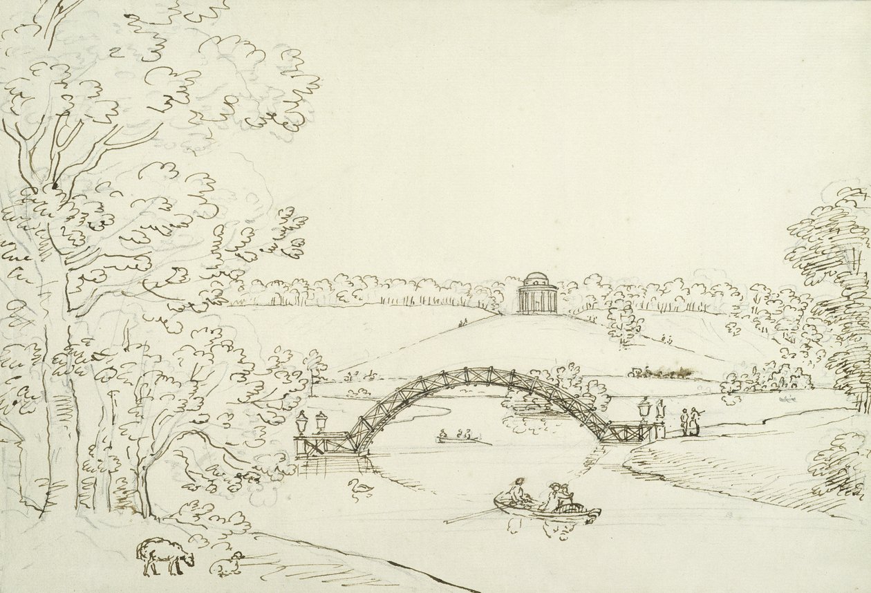 Stourhead ، c.1780s (قلم وحبر على ورق) بواسطة Copplestone Warre Bamfylde