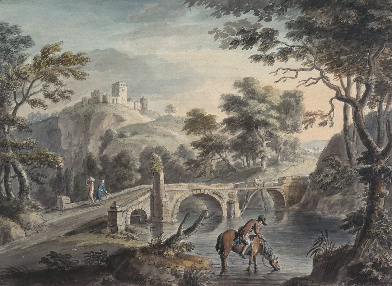 المناظر الطبيعية مع الجسر بواسطة Copplestone Warre Bamfylde
