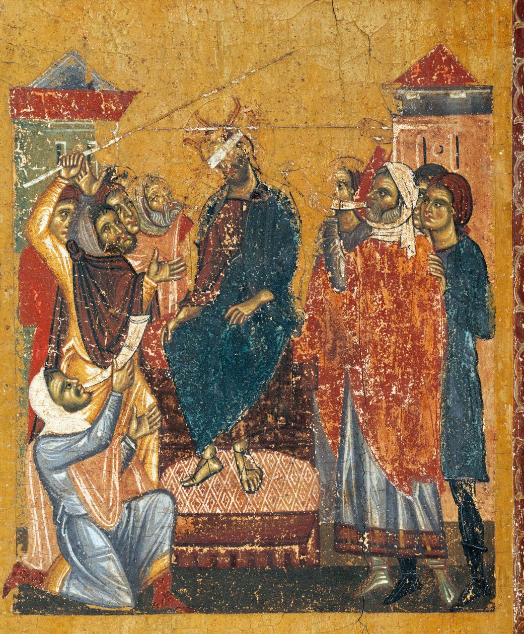Crucifix بواسطة Coppo di Marcovaldo (حوالي 1220 - بعد 1276) ، التفاصيل بواسطة Coppo di Marcovaldo
