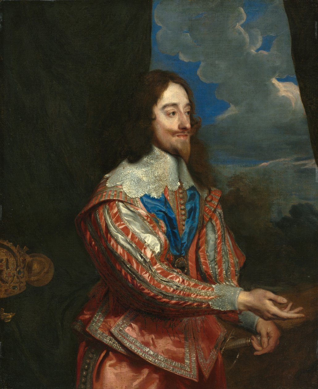صورة تشارلز الأول (1600-1649) بواسطة نسخ بعد أنتوني فان ديك