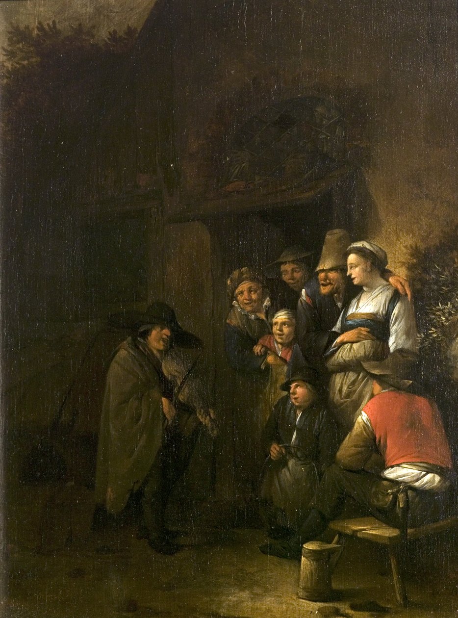 القزم عازف الكمان ، c.1652 بواسطة كورنيليس بيتيرز بيجا