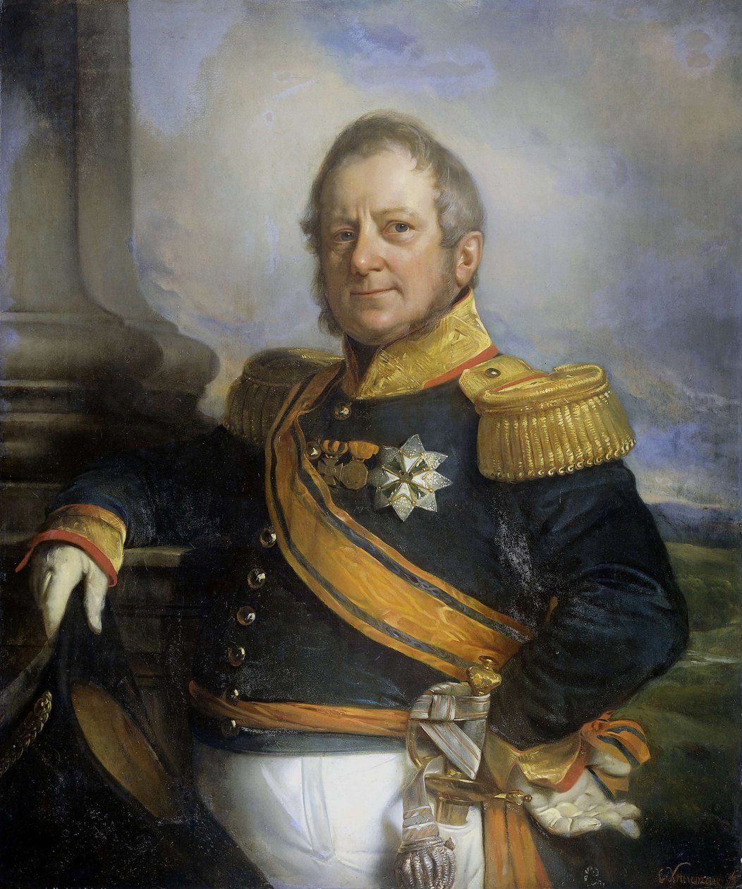 صورة لهندريك ميركوس ، بارون دي كوك (1779-1845) ، قائد الجيش وبعد عام 1826 الحاكم العام لجزر الهند الشرقية الهولندية بواسطة كورنيليس كروسمان