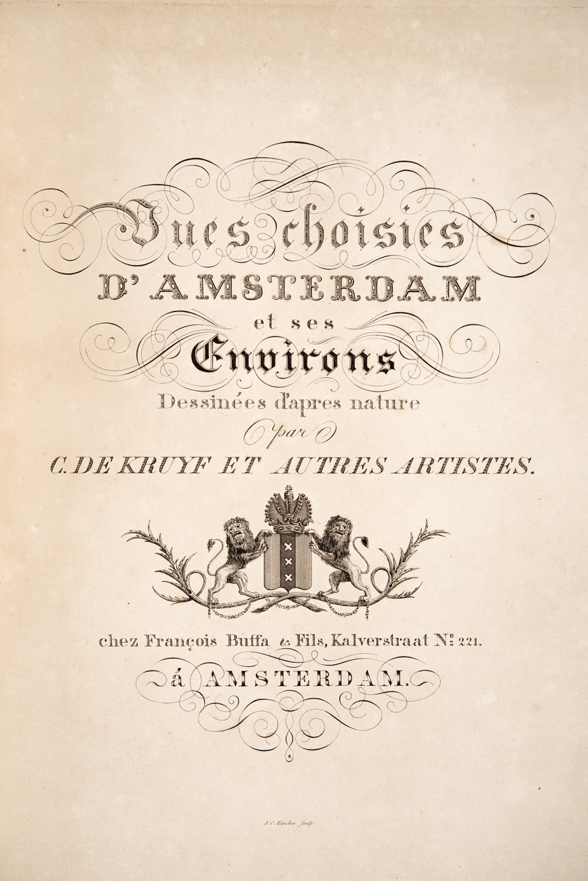 واجهة "وجهات مختارة من أمستردام ومحيطها" ، حانة. أمستردام ، 1825 بواسطة كورنيليس دي كرويف