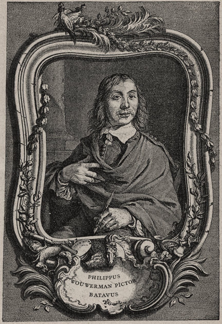 صورة لرسام فيليبس وويرمان أو فيليبوس وويرمانز 1619-1668 رسام هولندي - نقش لنيكولاس غابرييل دوبوي بعد كورنيليس فيشر بواسطة كورنيليس (بعد) فيشر