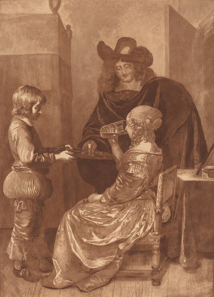 Cavalier and Lady with a Page ، 1779 ، نُشر عام 1781. بواسطة كورنيليس بروير